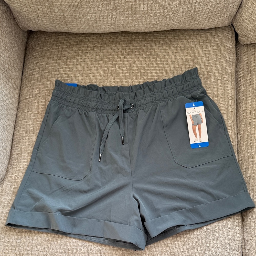 Danskin Charcoal Casual Paperbag  Shorts